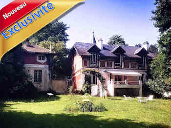 Villa Belle Époque 7 pièces à vendre banlieue sud Paris 91 dépendances, parc bordé d’une rivière parking